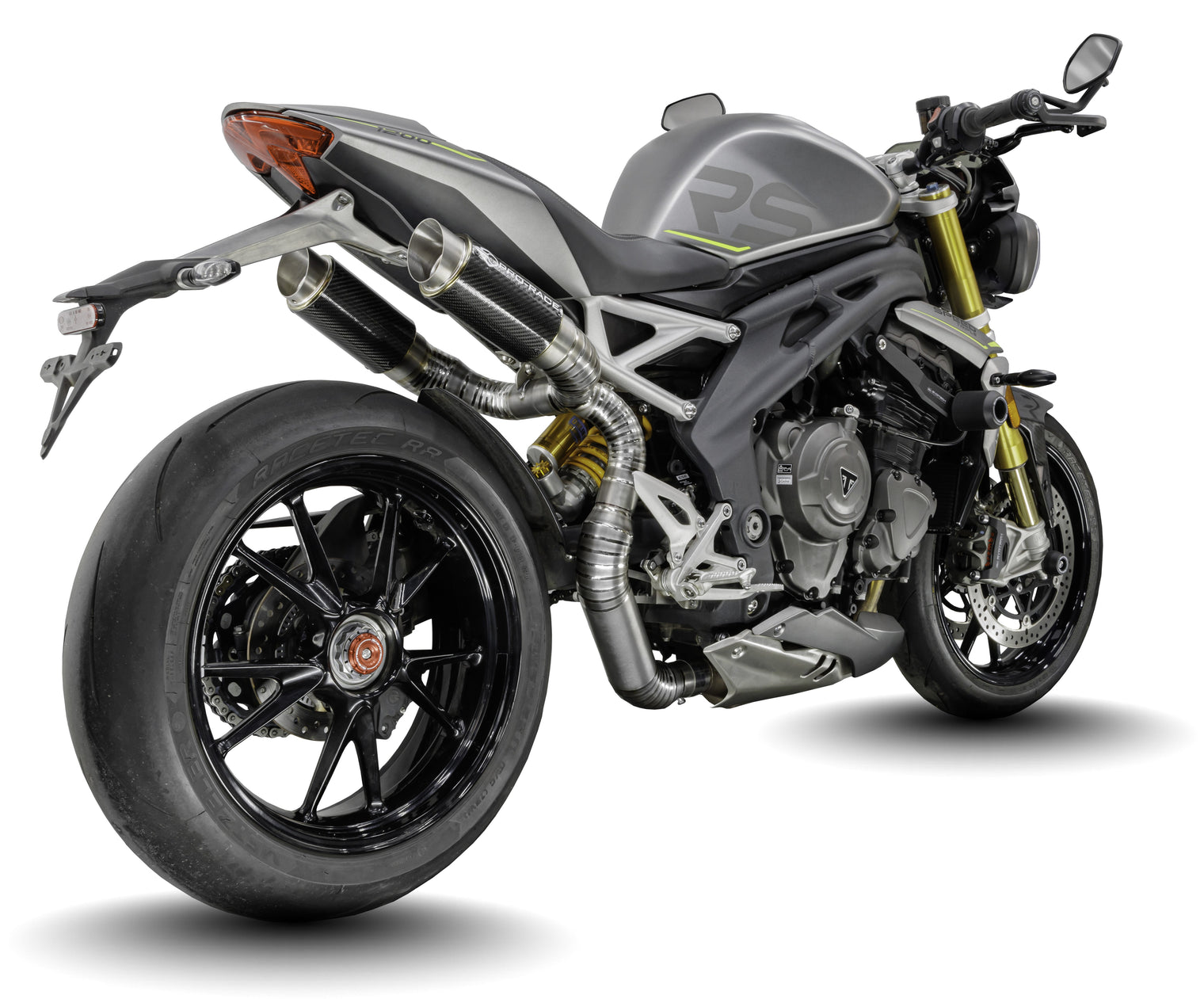 Triumph Speed Triple 1200 RS 2021-2024 GP-R1 Titanium under-seat exhaust system image 0