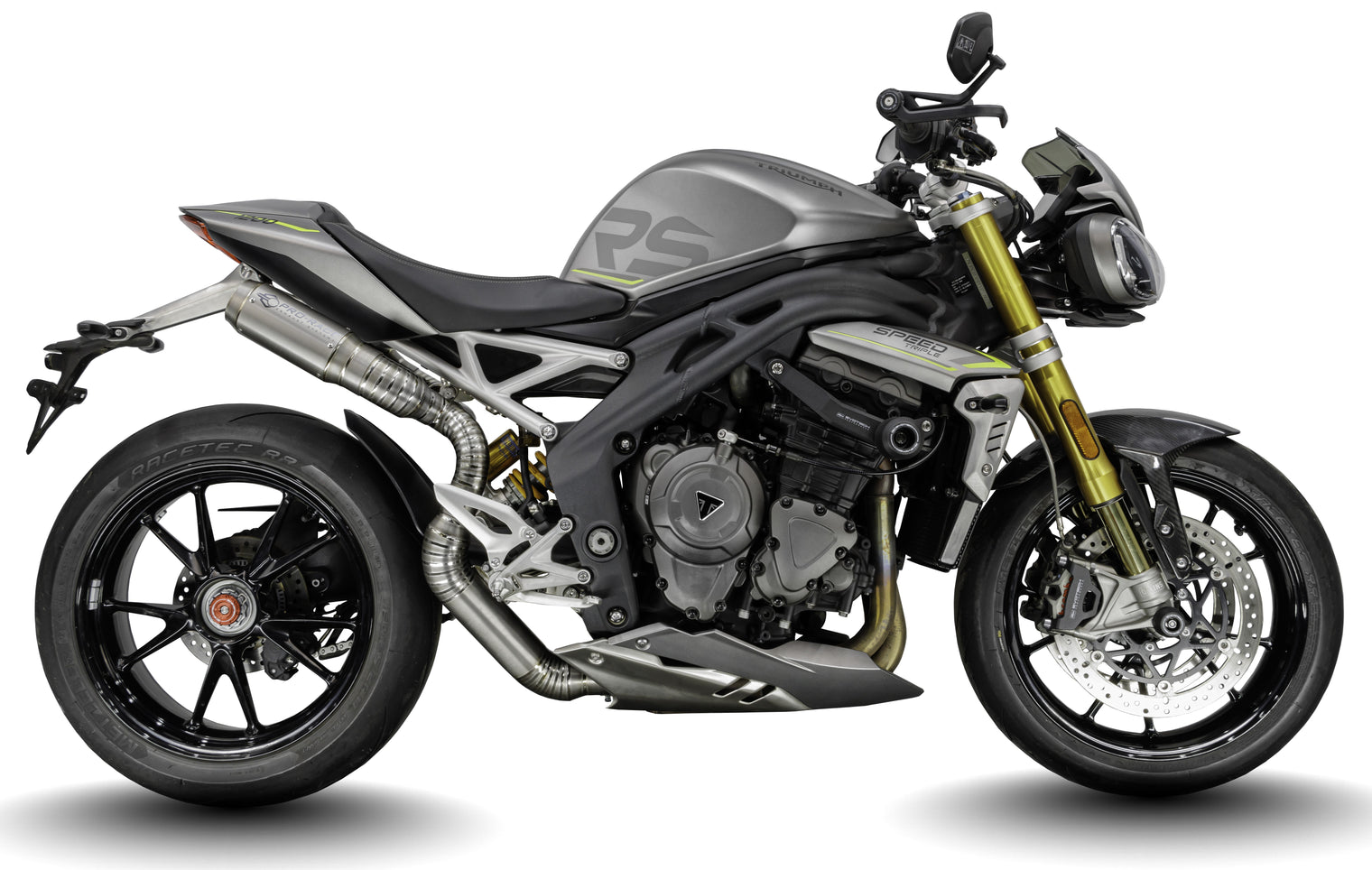 Triumph Speed Triple 1200 RS 2021-2024 GP-R2 Titanium under-seat exhaust image 3