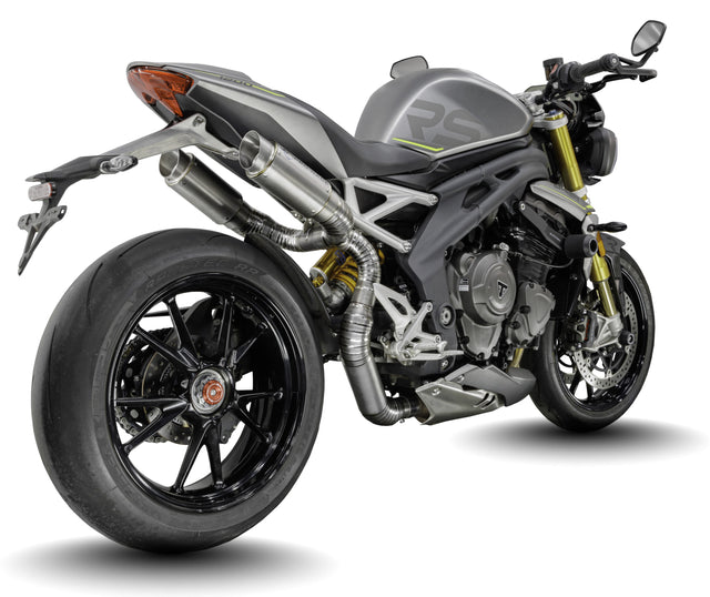 Triumph Speed Triple 1200 RS 2021-2024 GP-R1 Titanium under-seat exhaust system image 1