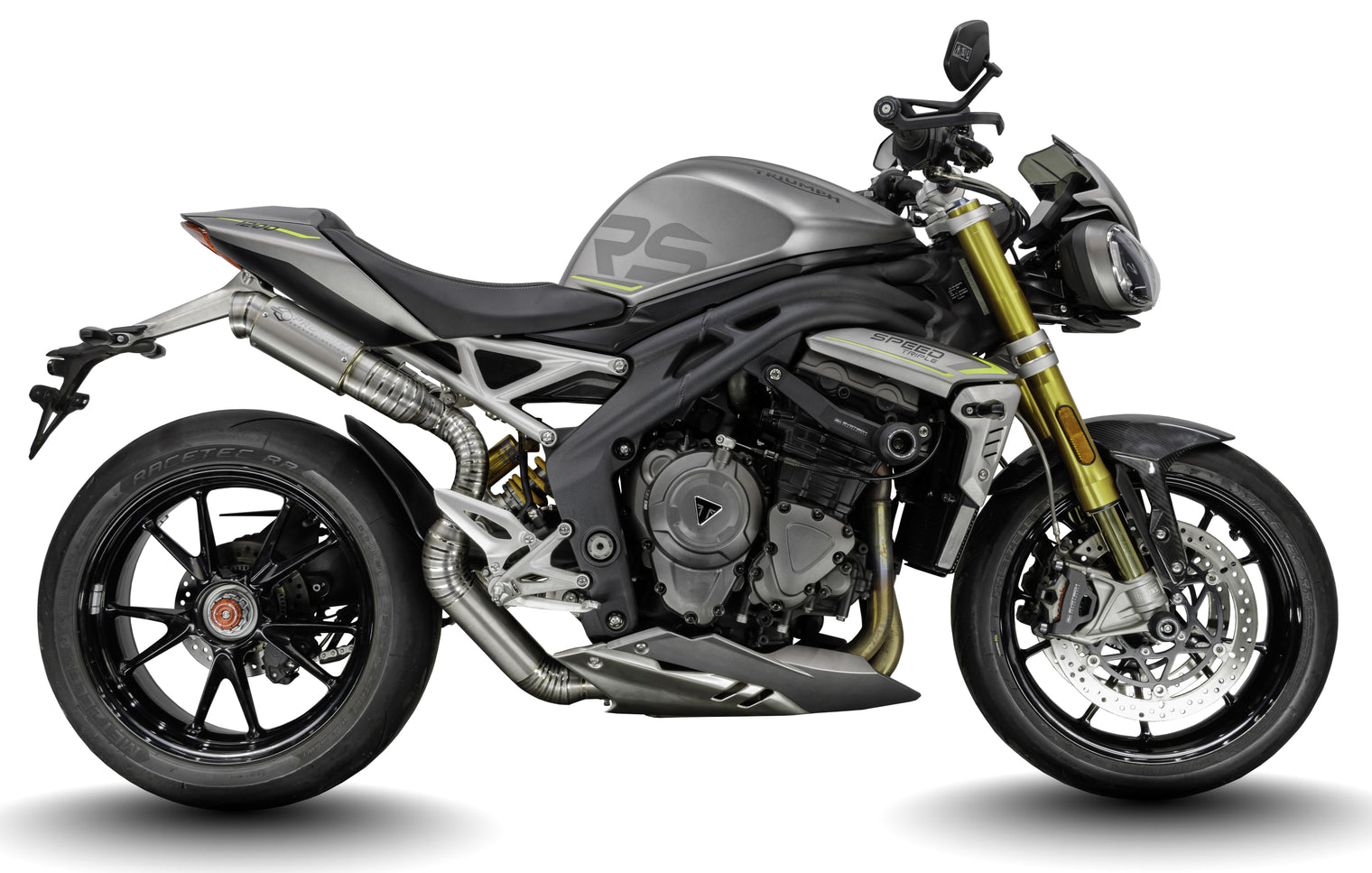 Triumph Speed Triple 1200 RS 2021-2024 GP-R3 Titanium under-seat exhaust image 3