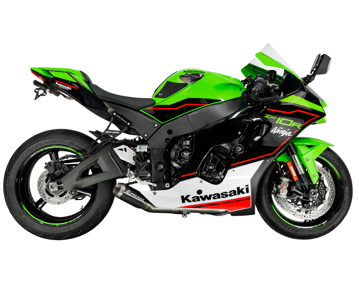 Kawasaki ZX-10R 2021-2025 GP-R2 De-cat exhaust (Low Mount) Pro-Race exhaust systems