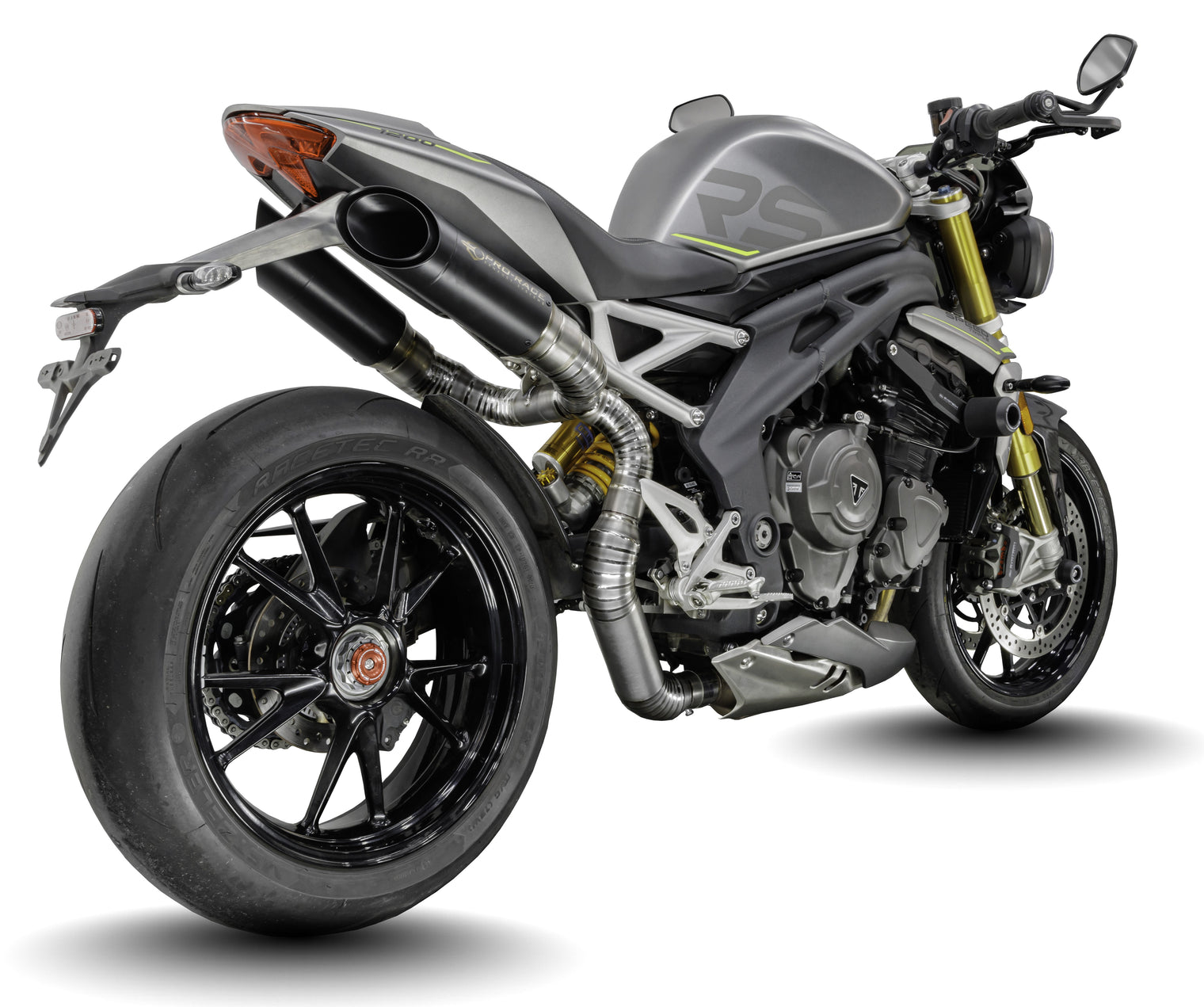 Triumph Speed Triple 1200 RS 2021-2024 GP-R4 Titanium under-seat exhaust image 1