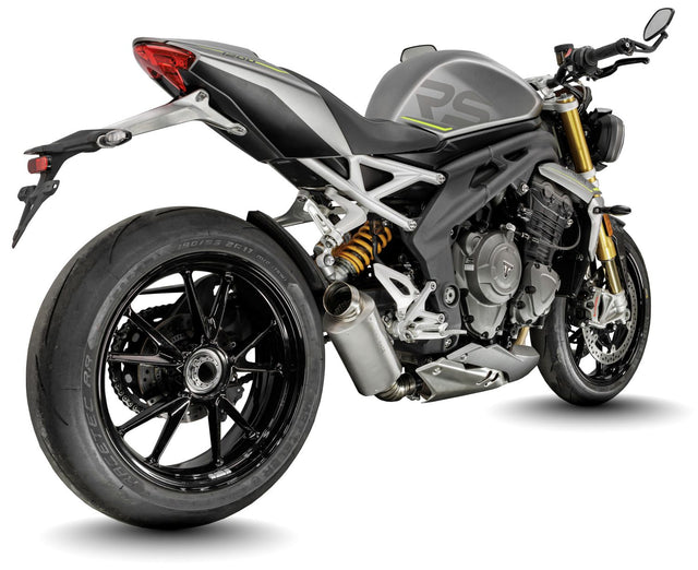 Triumph speed triple 1200 RS/RR 2021-2024 TRI-OVAL Titanium low mount exhaust image 0